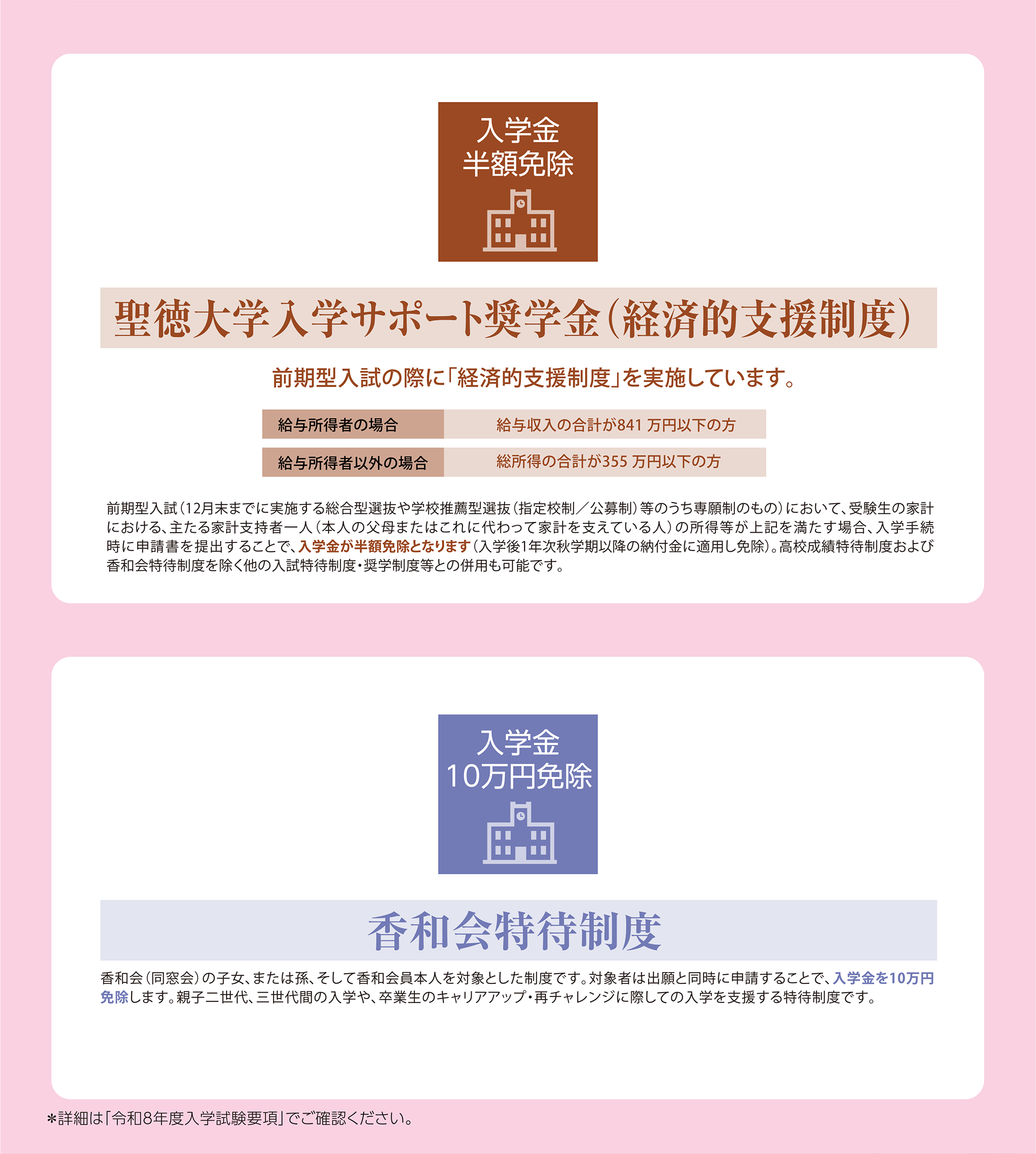 その他の特待制度について
