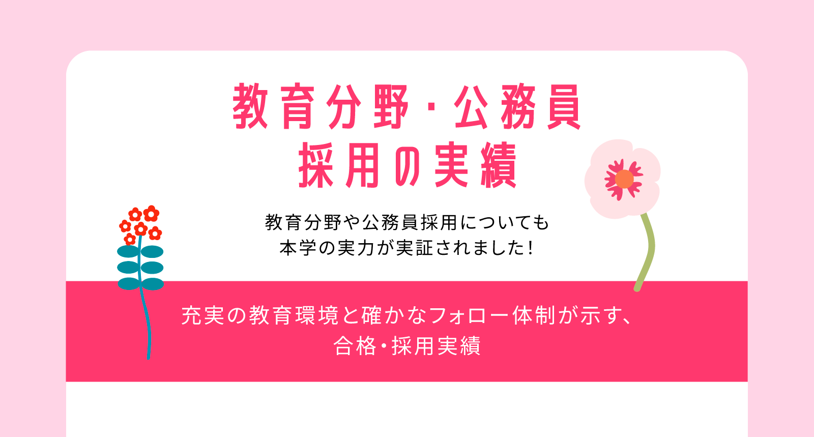 教育分野・公務員 採用の実績